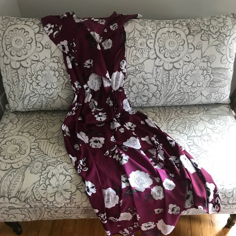 Floral wrap dress